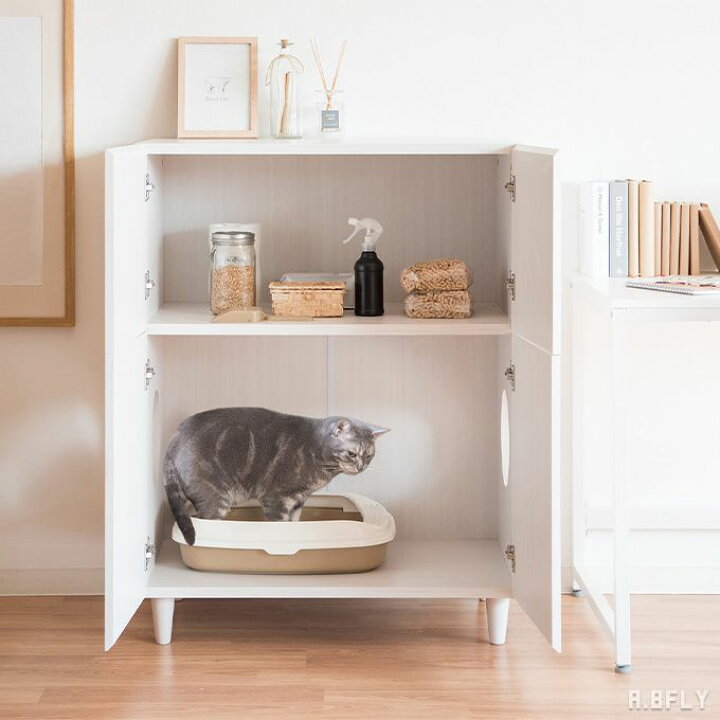 楽天市場 キャットトイレ クローゼット チェスト 猫用トイレ 収納 トイレ収納 猫砂飛び散り対策 清潔 猫砂 猫用品 ストック トイレを隠せる シンプル インテリア ブラウン お洒落 便利 猫家具 ネコ家具 ペット用品 人気 白 ホワイト ナチュラル北欧テイスト 西海岸