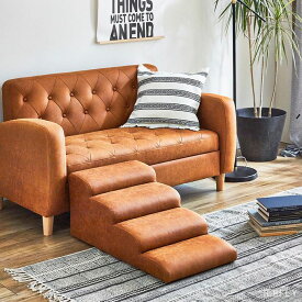 【SS限定｜最大6,000円OFFクーポン】ペット ステップ 階段 補助 介護 老犬 老ネコ 猫 犬 ドッグステップ スロープ cat dog 傷に強い 特殊生地 お洒落 シンプル ファブリック ベッドの上り下り 楽々小型犬 2段 3段 4段 いぬ ねこ