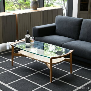 センターテーブル 幅110cm 楕円テーブル ソファーテーブル 木製 天然木 オーク 無垢材 ナチュラル 雑誌収納 ラック 棚付き オーバル型 楕円形 ガラステーブル ローテーブル リビングテーブル