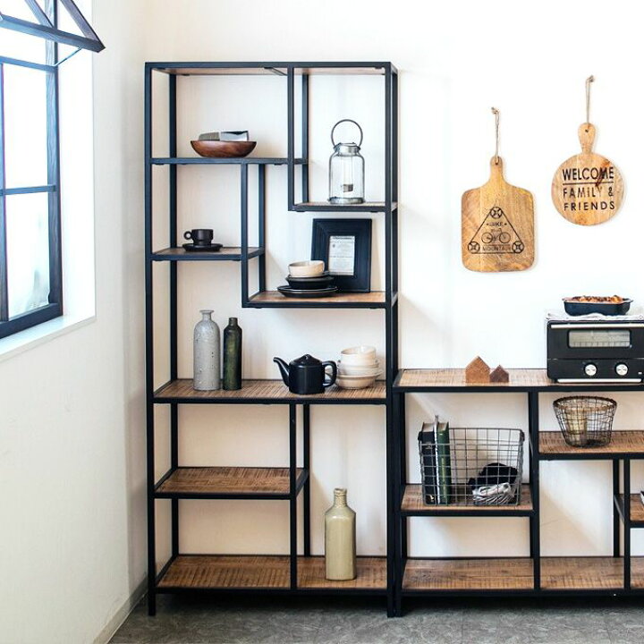 楽天市場】オープンシェルフ ハイシェルフ ローシェルフ オープン  