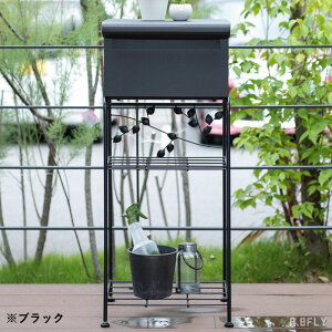 ポスト スチール アイアン ブラック ホワイト ガーデニング雑貨 プランタースタンド 鉢置き リーフ 白 玄関 シンプル アンティーク調 郵便ポスト