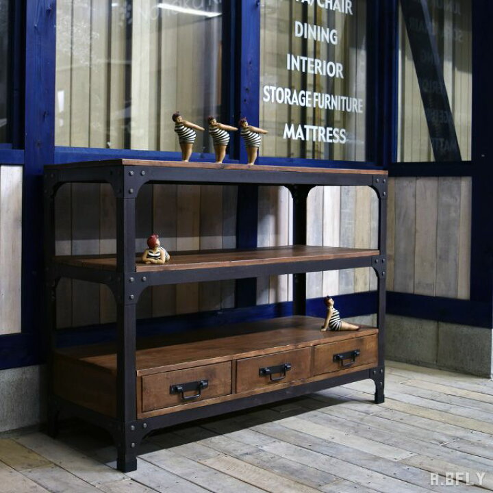 楽天市場】シェルフ ラック 収納棚 テレビボード ハイタイプ サイド  