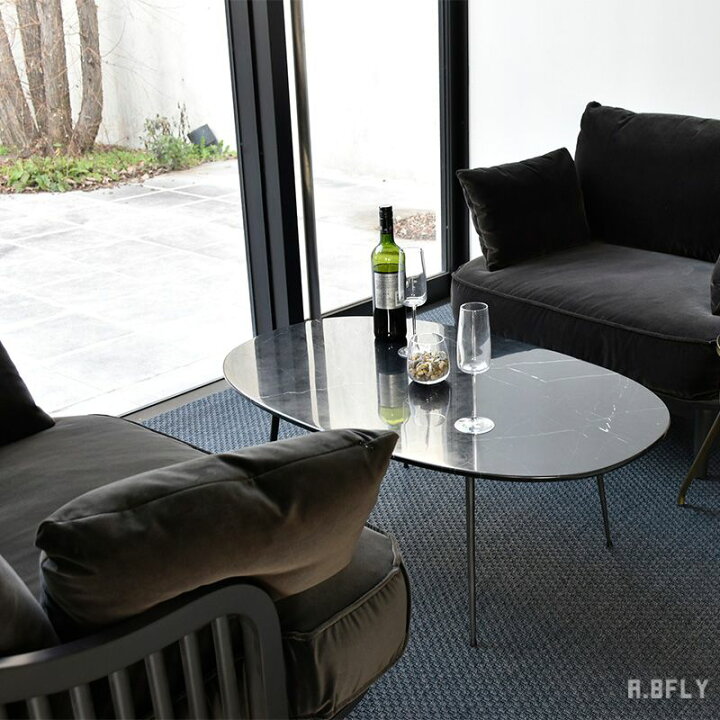 楽天市場】【最大6,000円クーポン配布中】大理石 テーブル 楕円形 黒  