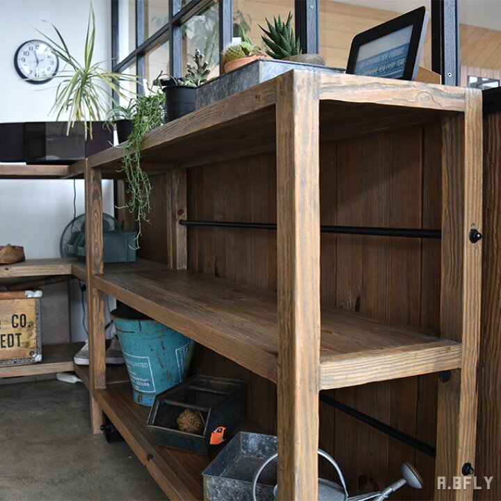 楽天市場】無垢 シェルフ 幅135 幅180 ハイタイプ ブックシェルフ  