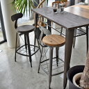 カウンターチェアー ハイチェア ハイスツール バーチェア 収納棚付き 背もたれ付き エルム無垢材 キッチン イス 椅子 鉄 アイアン 木製 北欧 シンプル カフェ 飾り棚 ヴィンテージ 素朴 ミッドセンチュリー 西海岸 インダストリアル ニレ材