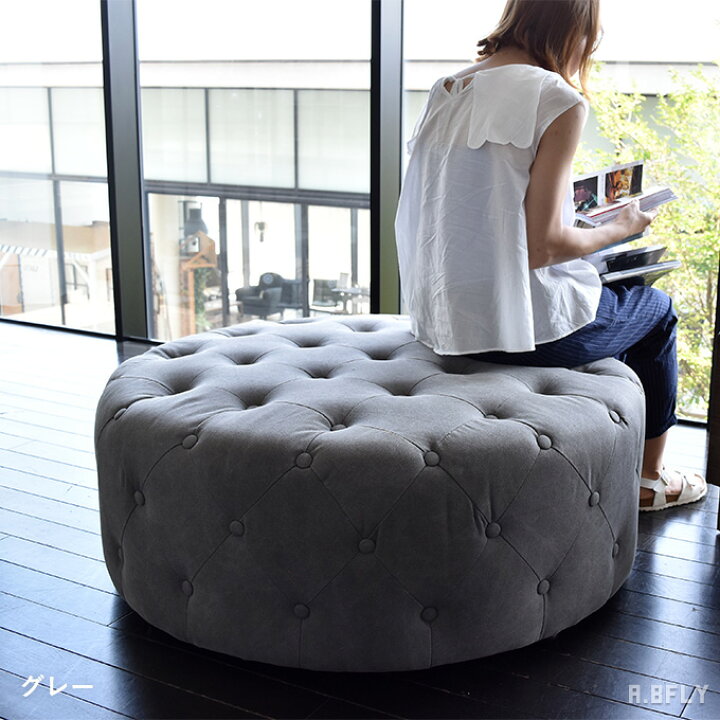 楽天市場】【最大6,000円クーポン配布中】円形 オットマン 幅100cm 