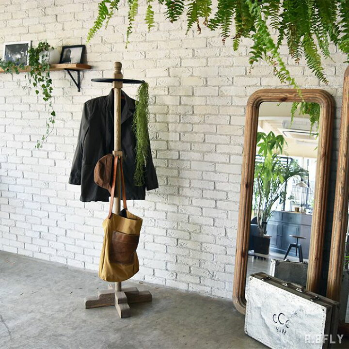 楽天市場 ハンガーラック ハンガーポール コートハンガー 洋服ラック 帽子掛け カバン掛け スリム ホワイトマホガニー無垢材 木製 天然木 玄関収納 リビング収納 アンティーク ヴィンテージ 素朴 インダストリアル アメリカン 大型商品 A Bfly ア ビーフライ