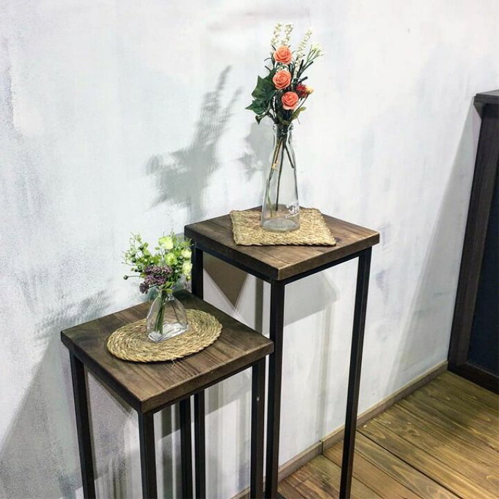 楽天市場 ポットスタンド 花瓶置き 飾り棚 飾り台 ディスプレイ台 フラワースタンド アンティーク調 ヴィンテージ調 カフェ ブルックリン 西海岸 アメリカン アイアン インダストリアル家具 ファクトリー 男前インテリア A Bfly ア ビーフライ