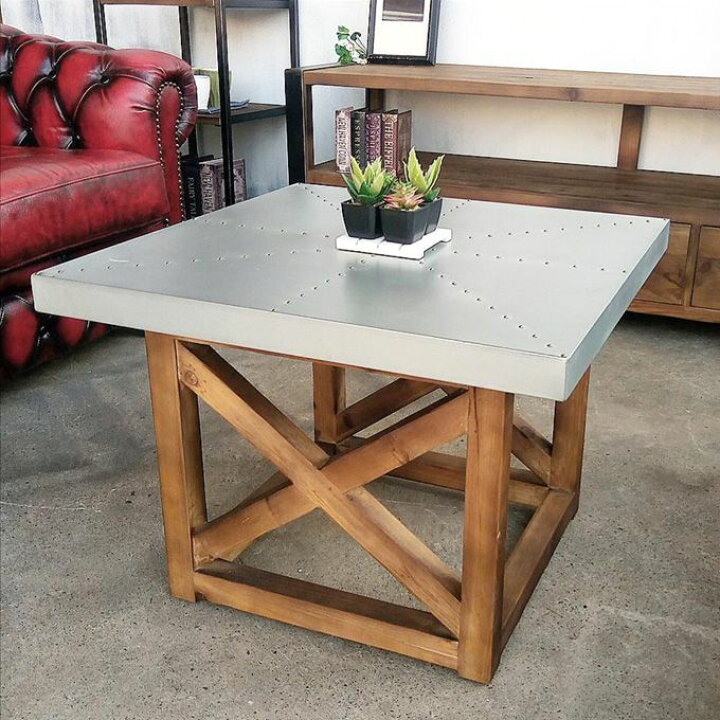 楽天市場】コーヒーテーブル カフェテーブル サイドテーブル トタン  