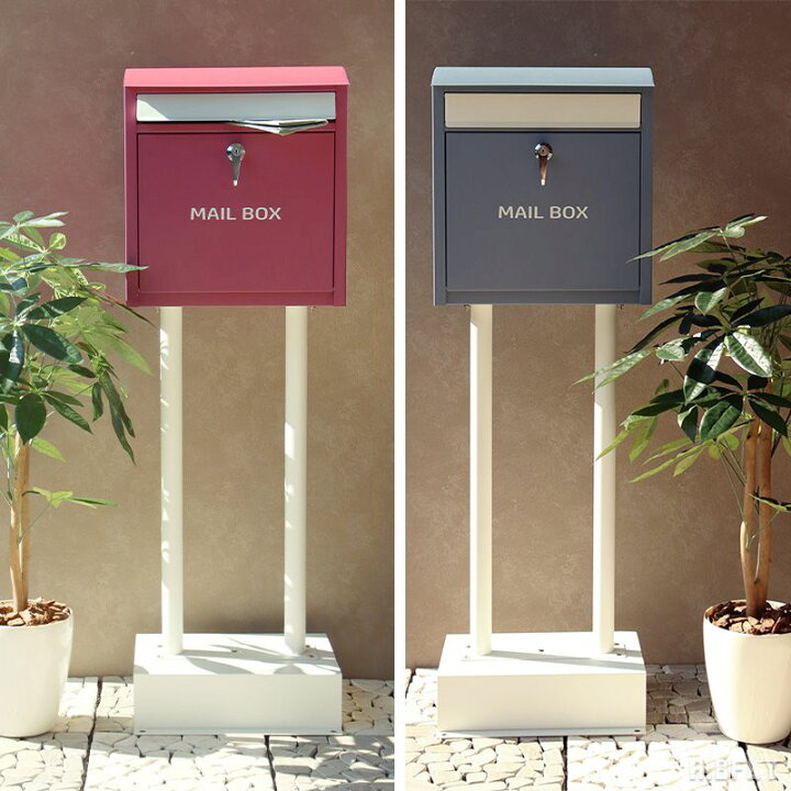 楽天市場】スタンドポスト 鍵付き 郵便受け ポスト 郵便ポスト 置き型 