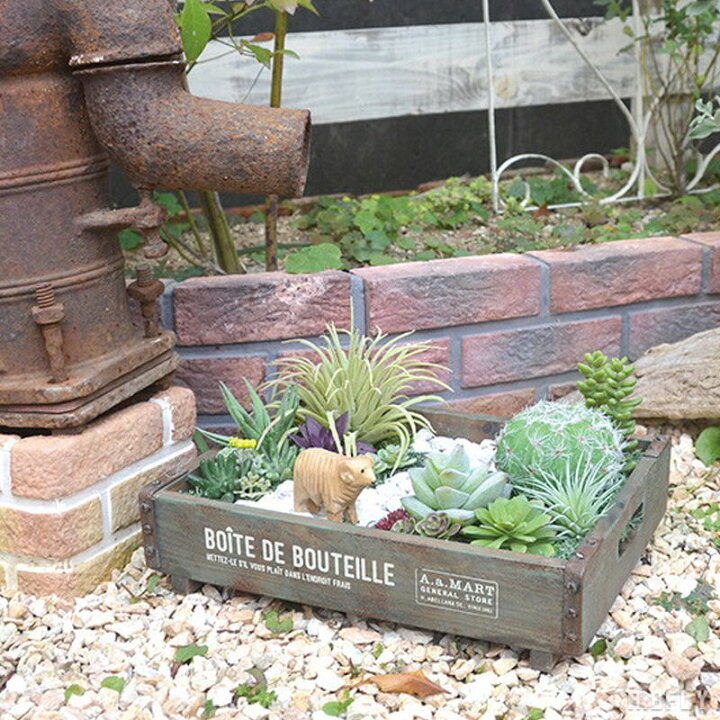 楽天市場】ウッドボックス 木製ボックス 木箱 古材 プランター入れ  