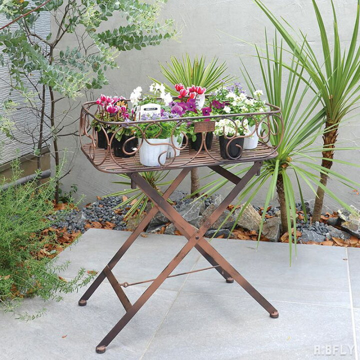 楽天市場】フラワースタンド フラワーラック 園芸ラック 折りたたみ  