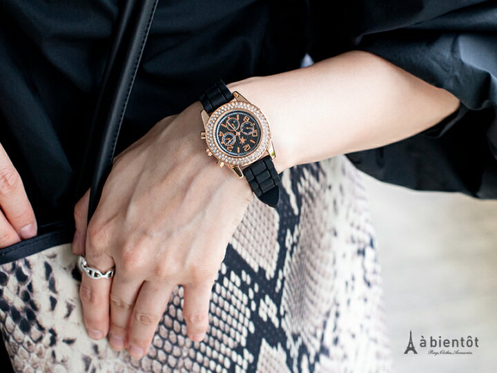 楽天市場 フランス発 キラキラベゼルウォッチ ラバーベルト キラキラ ベゼル 腕時計 レディース 女性用 ウォッチ 可愛い 大人カジュアル ギフト 時計 ブランド 女性 ラバーベルト ラインストーン デザインウォッチ 星 スター バッグ 雑貨 アビアント