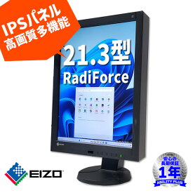 EIZO Radiforce RX240 21.3型 医療用ディスプレイ 高画質IPSパネル UXGA1600x1200 スクエア DVI DisplayPort 高さ調整・回転可能 横置き・縦置き可 USBハブ機能 液晶モニター 中古 1214-S