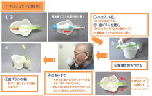 パラリンコップ【片まひの歯磨き自助具・口腔ケア】