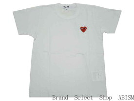 ★メンズサイズ★PLAY COMME des GARCONS(プレイ コムデギャルソン) 『レッド・ハートワッペン・Tシャツ』【MEN'S】【ホワイト】【日本製】【新品】【AZ-T108】