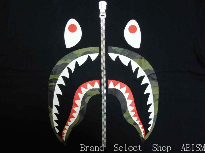 楽天市場 A Bathing Ape エイプ 1st Camo Shark Tee Tシャツ ブラックｘグリーンcamo 新品 Men S Bape ベイプ Brand Select Shop Abism