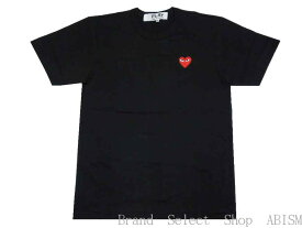 ★メンズサイズ★PLAY COMME des GARCONS(プレイ コムデギャルソン) 『レッド・ハートワッペン・Tシャツ』【MEN'S】【ブラック】【日本製】【新品】【AZ-T108】