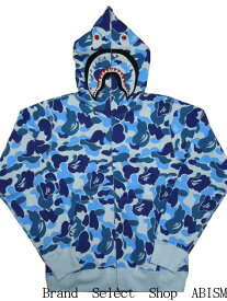 A BATHING APE(エイプ)ABC CAMO SHARK FULL ZIP HOODIEシャーク フルジップ パーカー【ブルーCAMO】【日本製】【新品】【MEN'S】BAPE(ベイプ)