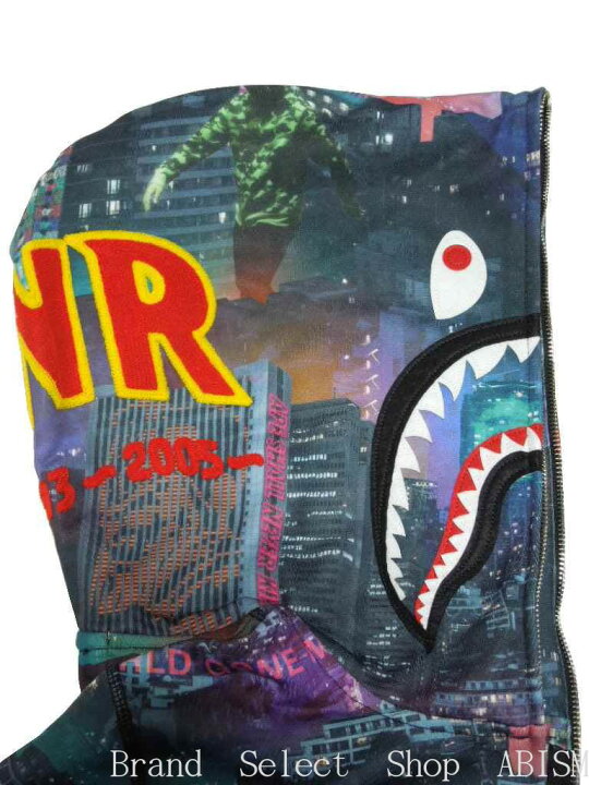 楽天市場】A BATHING APE(エイプ)NEON TOKYO SHARK WIDE FULL ZIP  
