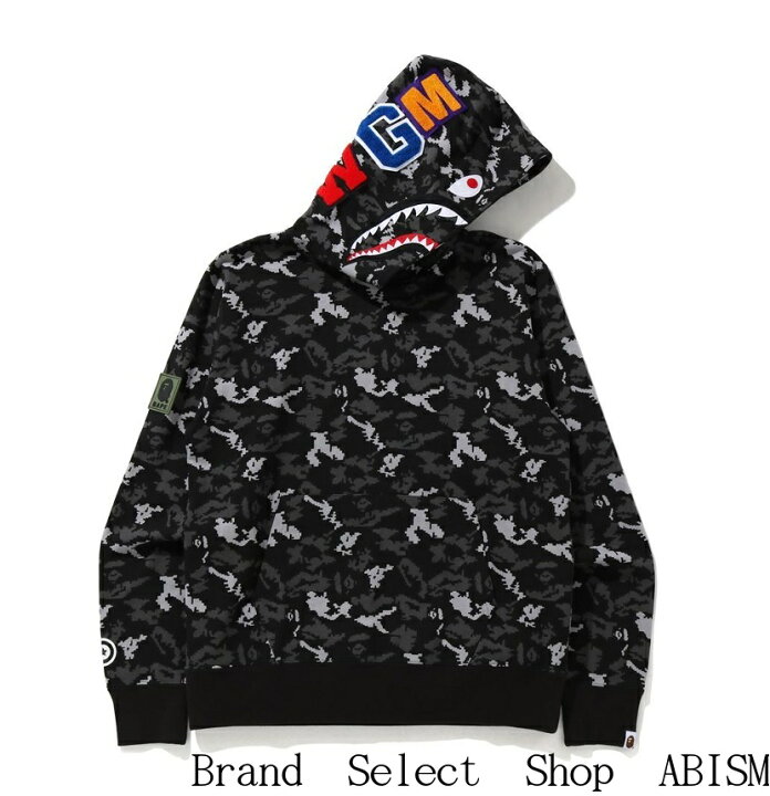 楽天市場】A BATHING APE(エイプ)DIGITAL CAMO SHARK WIDE PULLOVER  