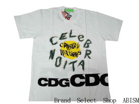 ★メンズサイズ★CDG COMME des GARCONS（シーディージー コムデギャルソン）x CACTUS PLANT FLEA MARKET（カクタス プラント フリー マーケット）『CDG CELeBRATION TEE』【Men's】【Tシャツ】【ホワイト】【新品】【日本製】