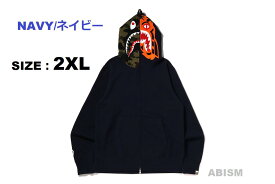 A BATHING APE(エイプ)CRAZY FACE FULL ZIP HOODIEフルジップ パーカー【ネイビー】【日本製】【新品】【MEN'S】BAPE(ベイプ)