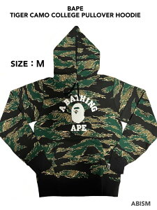 A BATHING APE(�G�C�v)TIGER CAMO COLLEGE PULLOVER HOODIE�v���I�[�o�[�p�[�J�[�y�O���[��CAMO�z�y�t�[�f�B�[�z�y�V�i�z�yMEN'S�zBAPE(�x�C�v)