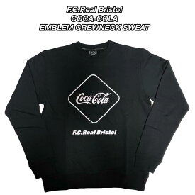 F.C.Real Bristol(エフシーレアルブリストル)F.C.R.B.(エフシーアールビー)x COCA-COLA(コカ・コーラ)COCA-COLA EMBLEM CREWNECK SWEAT【スウェット / クルーネック】【ブラック】【Men's】【新品】SOPHNET. (ソフネット)(FCRB)