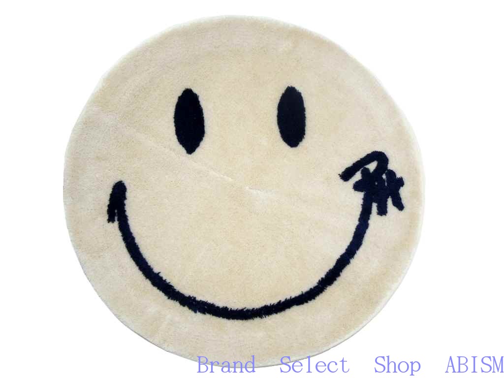 Ron Herman(ロンハーマン)x second lab(セカンドラボ)Smile rug  (スマイルラグマット)ロンハーマン5周年記念限定アイテム【ホワイト/ネイビー】【新品】【国内送料無料】 | Brand Select Shop  ABISM