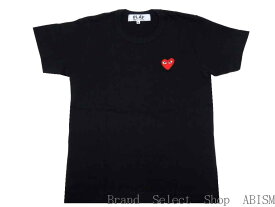 ★レディースサイズ★PLAY COMME des GARCONS(プレイ コムデギャルソン) 『レッド・ハートワッペン・Tシャツ』【LADY'S】【ブラック】【日本製】【新品】【AZ-T107】