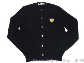 ★レディースサイズ★PLAY COMME des GARCONS(プレイ コムデギャルソン) ゴールド・ハート・ウールカーディガン【LADY'S】【ブラック】【日本製】【ニット】【新品】【AZ-N049】wool cardigan