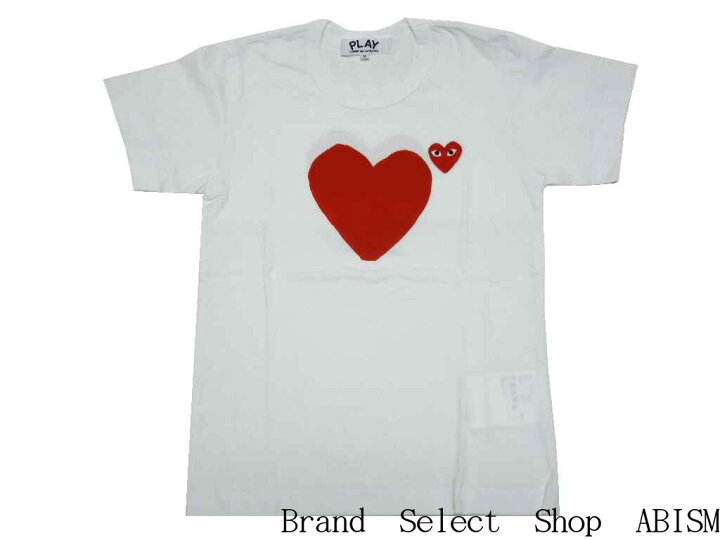 楽天市場 レディースサイズ Play Comme Des Garcons プレイ コムデギャルソン レッド ハート レッドワッペンtシャツ Lady S バック レッドハート ホワイト 日本製 新品 Az T221 Brand Select Shop Abism