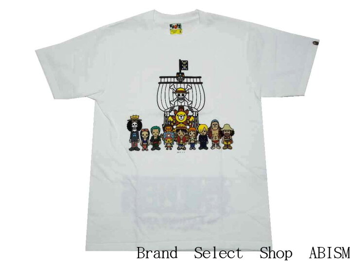 楽天市場 代引き不可 Isetan Shinjuku Pop Up Store Limiteda Bathing Ape エイプ X One Piece ワンピース Thousand Sunny Tee 新宿伊勢丹店舗限定アイテム Tシャツ ホワイト 新品 日本製 Bape ベイプ Brand Select Shop Abism