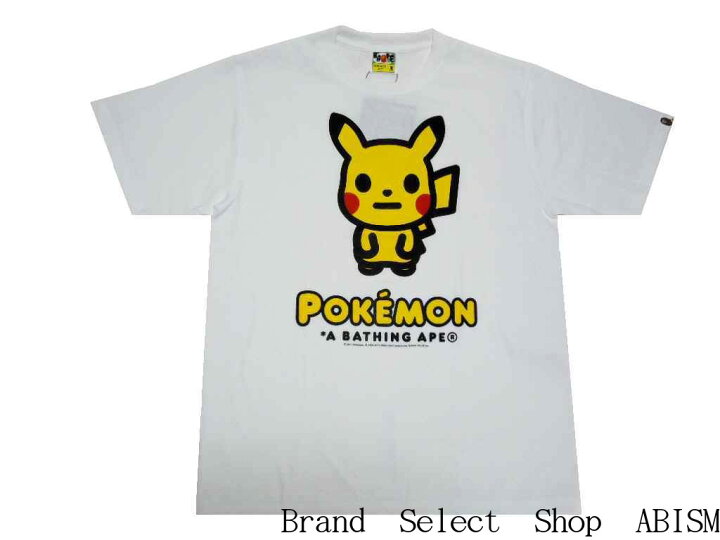 楽天市場 代引き不可 新宿伊勢丹限定 A Bathing Ape エイプ X Pokemon ポケモン ピカチュウ Tee Tシャツ ホワイト 新品 日本製 Bape ベイプ Brand Select Shop Abism