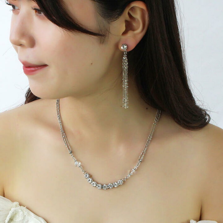 楽天市場】【最大2,000円OFFクーポン】ABISTE ビジューネックレス 