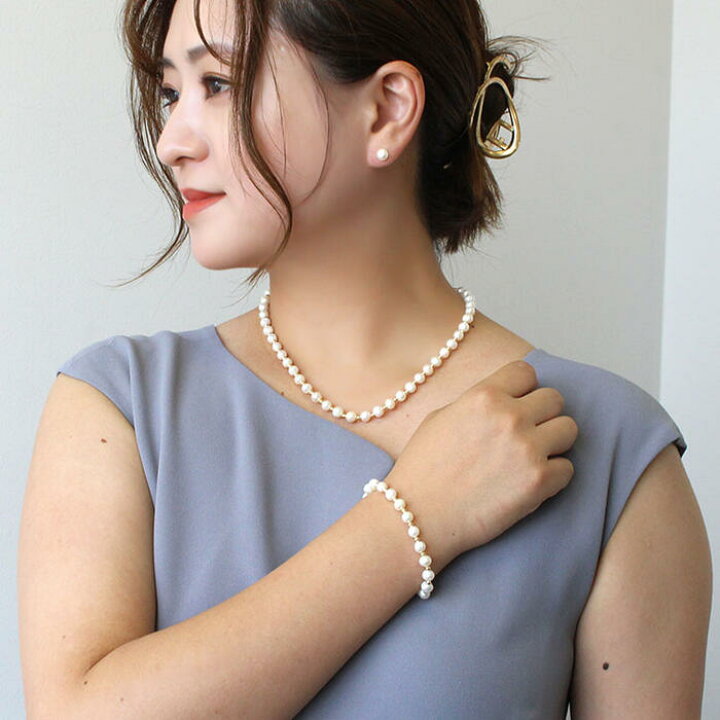 楽天市場】ABISTE 淡水パールネックレス・ブレスレット・ピアス3点 