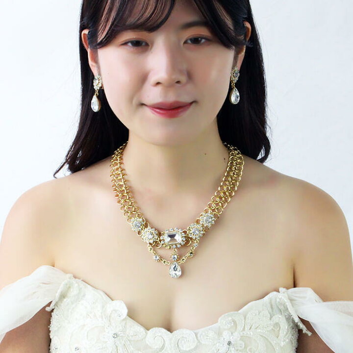 未使用アビステ(ABISTE)ビジョーネックレス＆イヤリング特set販売
