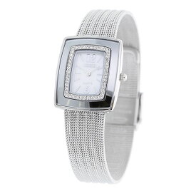 ABISTE クリスタルガラススクエアフェイスフリーアジャスタベルト腕時計/9160074 ブランド 一年動作保証付き アビステ ご褒美買い メタル＆セラミック時計