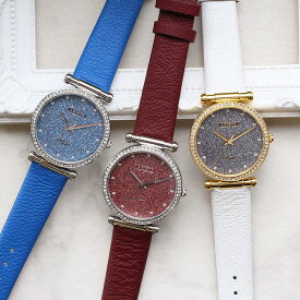 ABISTE ラウンドフェイスクリスタルガラス腕時計/9230028 ブラック 女性 人気 シンプル キラキラ 腕時計 ギフト 一年動作保証付 ブランド アビステ 母の日