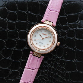 【最大2,000円OFFクーポン配布中】ABISTE セラミックフェイスラウンドベルト腕時計/9230029 レディース レディース腕時計 一年動作保証付き アビステ