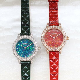 ABISTE 人工オパールラウンドデザインベルト時計/9240003 女性 人気 腕時計 ギフト 一年動作保証付き ブランド アビステ エレガント 牛革