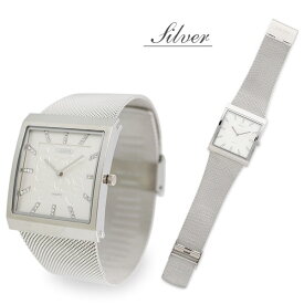 ABISTE クリスタルスクエアフェイスフリーアジャスタベルト腕時計 9170123 ブランド 一年動作保証付き アビステ ご褒美買い メタル＆セラミック時計