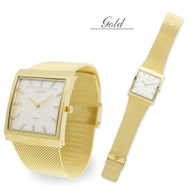 ABISTE クリスタルスクエアフェイスフリーアジャスタベルト腕時計 9170123 ブランド 一年動作保証付き アビステ ご褒美買い メタル＆セラミック時計