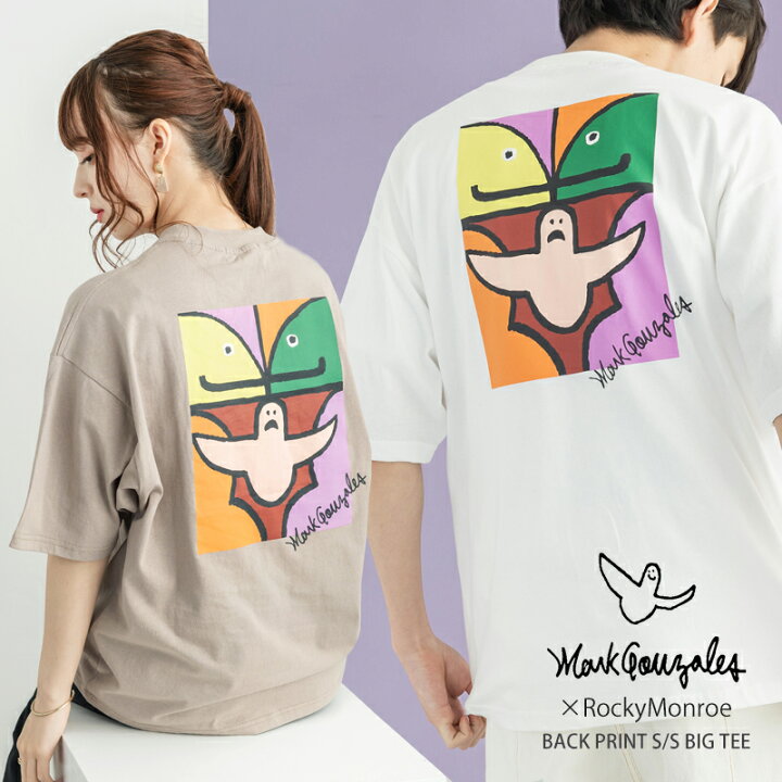 楽天市場 マークゴンザレス 半袖プリントt メンズ レディース Tシャツ カジュアル ビッグシルエット オーバーサイズ Mark Gonzales 綿 コットン バックプリント ストリート イラスト エモい シティポップ ニューレトロ 80年代 90年代ファッション インパクトロゴ 古着