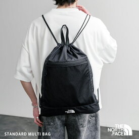 THE NORTH FACE ザ・ノースフェイス WHITE LABEL ホワイトレーベル 日本未展開モデル 韓国 限定 メンズ レディース ナップサック リュック ジムサック ハンドル 巾着 鞄 A4 ワンポイント メッシュ ロゴ シンプル カジュアル アウトドア ジム レジャー フェス ライブ 15874