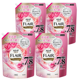 ハミングフレア フローラルスウィートの香り 7.8倍 詰替え 大容量 特大サイズ 2800g 4個セット フローラルスイート フレアフレグランス 柔軟剤 メガジャンボ 肌ざわり 静電気 つめかえ シワ防