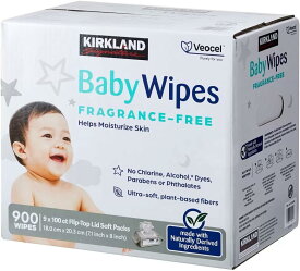 カークランドシグネチャー 赤ちゃん用 おしりふき 900枚 Kirkland Signature Baby Wipes 900CT ベビー用（ベビーワイプ）18×20.3cm 900枚入（100枚入×9パック）無香料　大判 個包装