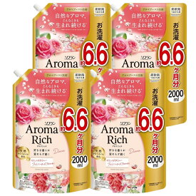 ソフラン アロマリッチ ダイアナ 柔軟剤 フェミニンローズアロマの香り 詰め替え メガジャンボ 2000ml 4個セット 2個セット