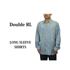 RRL ダブルアールエル ラルフローレン ダメージ リペア シャンブレー ワークシャツ RRL Ralph Lauren Men's L/S Vintage Chambray Work Shirts US